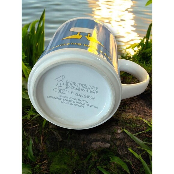 VTG Ducktales Enesco Not Playing with a Full Duck Coffee Mug John Baron 1985 EUC - Picture 6 of 6